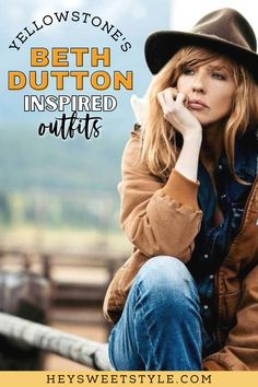 Hat Casual Outfits For Women, Halloween Costumes Yellowstone, Rodeo Style Women, Bath Dutton Outfits, Yellow Stone Dutton Ranch, Womens Western Wear Outfits, 2023 Rodeo Outfits, Yellowstone Costume Ideas Beth, Yellowstone Fashion Beth