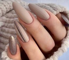 Grey Nail Designs, Ombre Nail Designs, Gray Nails, Neutral Nails, Ombre Nails, Nude Nails, Nail Manicure