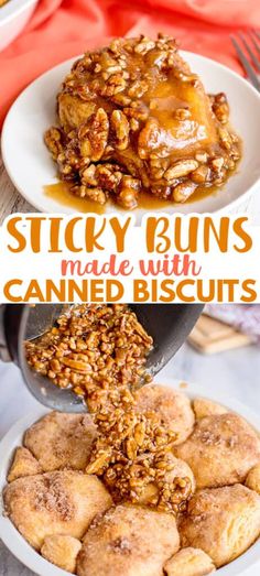 sticky buns are made with canned biscuits