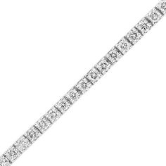 Dress her wrist in the wearable luxury of this sparkling diamond tennis bracelet. Crafted in cool 14K white gold, this beautiful streamlined design features dazzling round diamonds, each with a color rank of I and clarity of I1. Captivating with 4 ct. t.w. of diamonds and a bright polished shine, this stylish 7.0-inch tennis bracelet closes securely with a box clasp. White Diamond Bracelet With Brilliant Cut, Timeless White Diamond Bracelet With Brilliant Cut, White Brilliant Cut Diamond Bracelet, White Timeless Diamond Bracelet With Single Cut Diamonds, Timeless White Diamond Bracelet With Single Cut Diamonds, Timeless White Diamond Bracelet With Single Cuts, Modern Diamond Tennis Bracelet With Brilliant Cut, Modern Diamond White Platinum Tennis Bracelet, Sparkly Bracelets