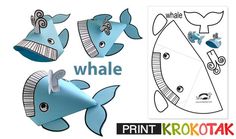 whale+free printable template Free Printable Templates, Paper Fish, Whale Print, Ocean Crafts, Kindergarten Lessons, Printable Templates, Arts And Crafts For Kids