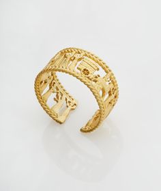 Embrace timeless elegance with our Gold Plated Silver Armenian Jewelry Urartu Ring. This handmade wedding band, inspired by ancient Urartian craftsmanship, is perfect for special occasions. Authentic and unique, this elegant piece will add a touch of sophistication to your ceremony or celebration! Band width: 10mm Loop width: 20mm Weight: 5,5gr 1-month full refund from the day of purchase (item must be returned) Material: Gold Plated Silver Handmade in Armenia     Embrace timeless elegance with Armenian Wedding, Armenian Jewelry, Handmade Wedding Band, Armenian Culture, Wedding Traditions, The Ritual, Handcrafted Accessories, Ethnic Jewelry, Armenia