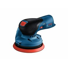 the bosch orbital sander is blue and red