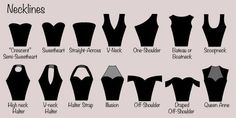 an image of different types of bras for women in black and white colors, with the