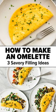 How to make an easy omelette recipe Omelette Fillings Ideas, Basic Omelette Recipe, Egg Dinners, Omelette Fillings, Omelette Ideas, Egg Omelette Recipe, Easy Omelette, Healthy Omelette, Omelette Recipes