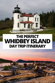 the perfect whitbey island day trip itinerary with text overlays