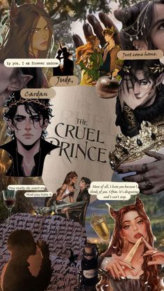 the cruel prince collage with images and captions