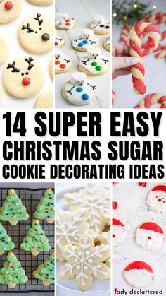 18 Super Easy Christmas Sugar Cookie Decorating Ideas Xmas Cookies Decorated Easy, Christmas Cookie Sugar Cookies, Decorating Christmas Cookies Easy, Sugar Cookie Recipes For Decorating, Cookie Decorating Simple, Decorated Christmas Cookies Easy, Sugar Cookie Christmas Cookies, Decorating Xmas Cookies