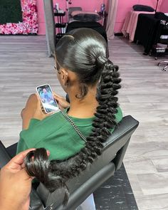 V Part Braided Ponytail, Butterfly Braids, Braided Ponytails, Cute Ponytail Hairstyles, Butterfly Braid, Girly Hairstyles, Braids Ponytail, Pony Style, Sleek Ponytail Hairstyles