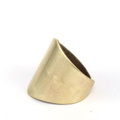 Wide gold band ring that is adjustable and two toned, made at the betsy & iya shop and studio in Portland. | Shop | betsy & iya Wide Gold Ring, Watch Ring, Night Watch, Nights Watch, Brass Rings, Minimal Ring, Gold Band Ring, Metal Ring, Everyday Earrings