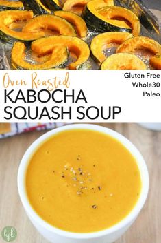 an image of baked kabocha squash soup