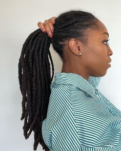 Dreadlock Ponytail Hairstyles Women, Ponytail Locs, Loc Ponytail Styles, Dreadlocks Black Women, Loc Sprinkles, Ponytail Inspiration, Dreadlocks Ponytail, Women With Locs, Women Locs