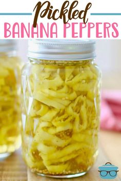 two jars filled with pickled banana peppers