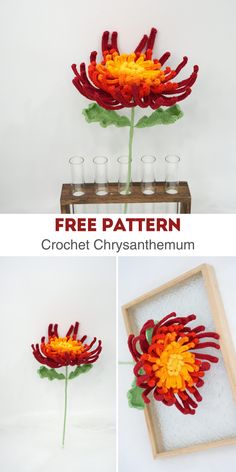 crochet chrysanthemum free pattern and instructions to make it in any size