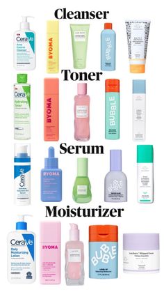 the top ten types of skin care products