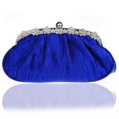 Buy Royal Blue Clutch Bag Rhinestone Hand Purse Elegant Evening Bag Worldwide Free shipping and return, color: Royal-blue , material: Polyester Blue Rhinestone Clutch Bag, Blue Rhinestone Evening Bag, Blue Evening Bag With Rhinestones, Blue Rhinestone Clutch Evening Bag, Blue Rhinestone Clutch For Events, Blue Handheld Evening Bag For Formal Occasions, Blue Rhinestone Clutch For Party, Formal Blue Handheld Evening Bag, Blue Clutch Bag For Wedding