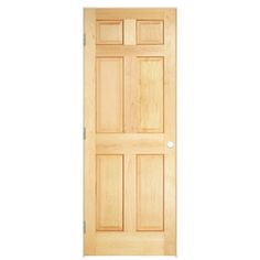 Create a warm, welcoming space with the Masonite Smooth 6-Panel Solid Core Unfinished Pine Interior Door Slab. Enjoy the beautiful, natural designs and coloration of wood-grain crafted by hand with separate stiles, rails and panels to ensure a perfect fit for exceptional strength and stability. Masonite 32-in x 80-in Natural Solid core 6-panel No glass Right hand Smooth Unfinished Pine Wood Flat Jamb Single Prehung Interior Door in Brown Pine Wood Door, Interior Doors Styles, 6 Panel Doors, Modern Barn Doors, Solid Core Interior Doors, Pine Interior Doors, Pine Interior, Solid Wood Interior Door, Wood Interior Doors