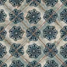 a blue and white tile pattern