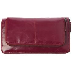 This Is A Berry Color. There Is A Scratch On The Right Front Side (See Image) L 7.75" X W 1.5" X H 4" Antique Silver Hardware Top Zip Closure Outer Zip Pocket, 2 Credit Card Walls (6 Card Slots Per Wall); 2 Bill Slots; Id Window; Coin Pouch; Distressed Polyurethane Chic Rfid Blocking Bags, Versatile Rfid Blocking Bags, Classic Burgundy Clutch, Berry Color, Latest Handbags, Zipper Wallet, Zip Wallet, Coin Pouch, Silver Hardware