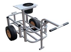 a small cart with wheels on the front and bottom, attached to a white background