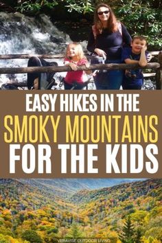 the cover of easy hikes in the smoky mountains for the kids