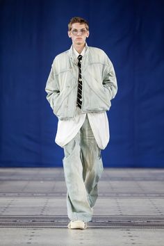 Namesake Spring 2025 Men’s Collection at Paris Fashion Week Ivan Zakharov, Paris Fashion Week Men, Fashion 2025, 20s Fashion, Spring Styles, Bright Star, Show Collection, Summer 2025, Embellished Jeans