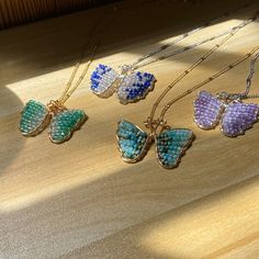 Handmade Wire Wrap Butterfly Necklace,summer Jewelry With Crystal Beads - Etsy China Butterfly Necklace Diy, Gold Beaded Butterfly Necklace Perfect As Gift, Unique Butterfly Necklaces For Jewelry Making, Elegant Handmade Butterfly Necklace, Beaded Butterfly Necklace For Gift, Gold Beaded Butterfly Necklace For Gift, Gold Beaded Butterfly Necklace Gift, Handmade Unique Butterfly Necklace, Butterfly Shaped Beaded Necklace For Gift