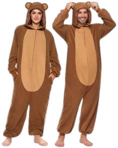 Jumpsuit Costume, Unisex Pajamas, Bear Costume, One Piece Pajamas, Halloween Party Costumes, Halloween Cosplay, Cute Bears, Brown Bear, Cosplay Costume