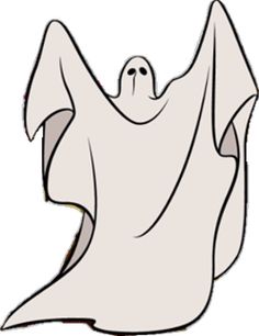 a cartoon ghost flying through the air