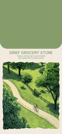 an illustrated book cover for the green grocery store