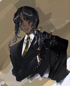 Azik Eggers Lord Of The Mysteries, Butler Oc, Black Anime Guy, Black Characters, Black Anime Characters, Pinturas Disney, Character Design Male, Male Art