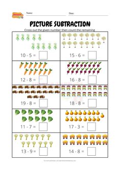 the worksheet for adding subtraction to numbers