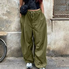 Womens Baggy Cargo Pants Streetwear Hip Hop Joggers Sweatpants Drawstring Casual Loose Wide Leg Women Short Pants Casual Product Description: Season: Summer Gender: Women Material: Polyester Decoration: None Clothing Length: Regular Length: Long Pattern Type:Solid Style: Fashion,Causal What you get1PC Pant Size: M.  Color: Blue.  Gender: unisex.  Age Group: adult. Cargo Pants Women Baggy, Celana Kargo, Y2k Cargo Pants, Sweatpants Streetwear, Streetwear Cargo Pants, Cargo Pants Streetwear, Fall Streetwear, Oversized Pants, Casual Cargo Pants