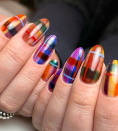 Trendy Summer 2024 Pedicure Colors: Hot Styles for Your Toes Rainbow Plaid Nails, Mismatched Nails Color Schemes, Plaid Nails Blue, Blue Plaid Nails, Light Blue Nails Ideas, Plaid Nails Fall, 2024 Pedicure, Pedicure Styles, Simple Blue Nails