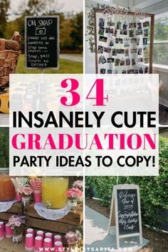 Are you trying to plan the best grad party everyone will love? I've gathered 34 epic graduation party ideas, high school graduation party decor ideas and college graduation party ideas decorations you'll want to recreate! Graduate School Graduation Party Ideas, What To Do At A Graduation Party, 2025 Graduation Party, Group Graduation Party Ideas, Highschool Grad Party Ideas, Winter Graduation Party Ideas, College Graduation Party Ideas For Women, Graduation Board Ideas Senior Year, Girl High School Graduation Party Ideas