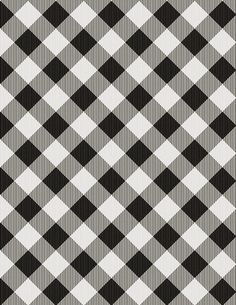 a black and white checkered pattern that is very similar to the wallpaper in this room