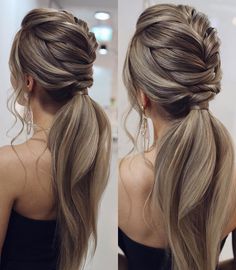 chic wedding-hairstyles side braid chic ponytail hairstylist Wedding Hairstyle Ideas, Chic Ponytail, Elegant Hairstyle, Wedding Hair Side, Side Braid Hairstyles, Peinados Fáciles Para Cabello Corto, Natural Hair Styles Easy