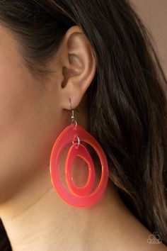 Show Your True NEONS - Neon Pink Earrings - Paparazzi Asymmetrical Shapes, Paparazzi Jewelry Images, Paparazzi Accessories Jewelry, Earrings Trendy, Pink Acrylic, Pink Acrylics, Plastic Jewelry, Jewelry Show, Paparazzi Accessories