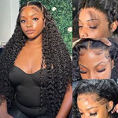 #hairstyles #curlyhairstyles #aesthetichairstyles #cutehairstyles #wigs #lacefront #wigstyles #lacefronthairstyles #lacefrontwigstyles #wearandgo #coloredwigsforblackwomen #preplucked #bleachedknots #reddish #ginger #blonde #bobwigs #bob #curls #straight #wavy #shortwig #longwig #kinky #sewin #weft #curledbob #blackwomen #gluelesswig #curlybobhairstylesforblackwomen #bobhairstyles #humanhair #humanhairwigs #clip-in #hairextensions #deepwave #headbandwigs #baddiehairstyles #balayage #bundles Maintaining Curly Hair, Deep Wave Lace Front Wigs, Ponytail Bun, Remy Human Hair Wigs, Deep Wave Hairstyles, Curly Human Hair Wig, Curly Lace Front Wigs