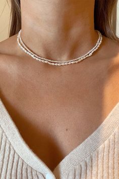 Rice Pearl Necklace, Simple Beaded Necklaces, Nature Meaning, Rice Pearls, Inner Wisdom, Jewelry Accessories Ideas, Jewelry Lookbook, Beaded Accessories