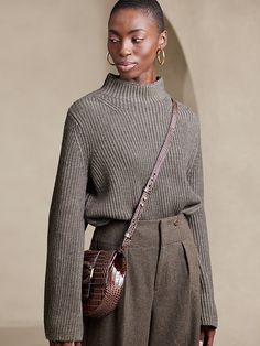 Saw this on Banana Republic: Good Read, Street Style Fall Outfits, Grey Turtleneck, The Sheep, Wool Turtleneck, Banana Republic Women, Banana Republic Sweater, Ribbed Knit Sweater, Ribbed Sweater