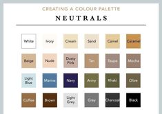 Neutral Color Fashion, The Concept Wardrobe, Concept Wardrobe, Color Outfits, Good Color Combinations