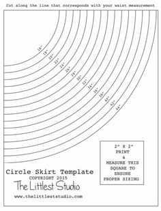 the littlest studio circle skirt template