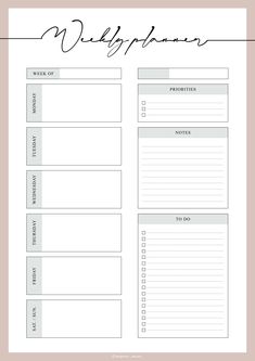 a printable meal planner with the words,'wildflowers'in cursive