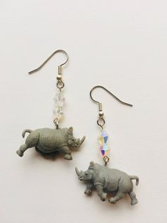 Rhinoceros earrings Handmade Gifts, Gifts, Clothes, Design