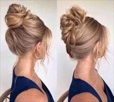 Boho High Bun, Hair Up High, High Up Wedding Hair, High Up Do Hairstyles, Bridal Hair Up Front View, High Hair Wedding Updo, Formal High Updo, Bridesmaid Hairstyles Updo High Bun, High Bun Formal Hairstyles