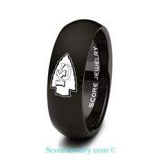 Chiefs Ring, Chiefs Wedding Rings, Chiefs Wedding Band, Football Wedding Band, Football Jewelry Customizable Black Wedding Jewelry, Symbolic Black Jewelry For Wedding, Symbolic Black Wedding Jewelry, Wedding Jewelry With Laser Engraved Round Shape, Laser Engraved Round Wedding Jewelry, Football Diamond Ring, Kc Chiefs Bracelet, Kc Chiefs Earrings, Kc Chiefs Jewelry