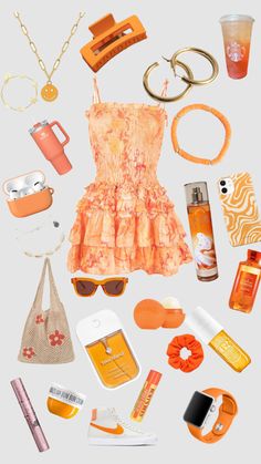 A cute orange outfit!🧡 #outfitinspo Fits For Women, Preppy Inspiration, School Clothes, Birthday Wishlist, Gameday Outfit