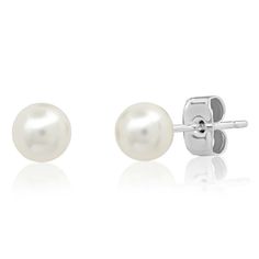 Simple 6mm freshwater pearl stud. Simple, elegant and perfect. Sterling Silver, freshwater pearls SKU: SAE-0031 (SS/Pearl) Classic Hypoallergenic Pearl White Pearl Earrings, Classic Pearl White Pearl Earrings With Round Beads, Tai Jewelry, Sliver Earrings, Simple Elegant, Pearl Studs, Fresh Water, Freshwater Pearls, Pearl Earrings