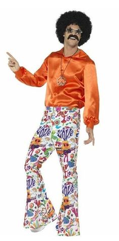 Retro Disco Costume, Retro Costume Ideas, Disco Men Costume 70s Disco Costume, Disco Look, Mens Fancy Dress, Disco Costume, Hippie Peace, Disco Dance, 70s Disco, Retro Costume, Flared Trousers